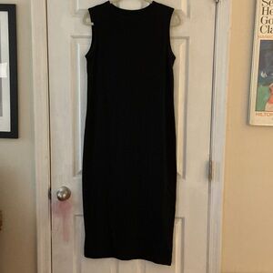 Universal Thread Black Round Neck Sleeveless Cotton Knit Long Maxi Dress EUC XS